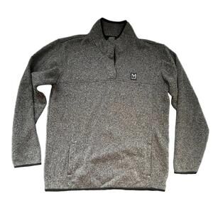 MAVEN Co-op Quarter Zip Pullover in Brown/Black - XXL